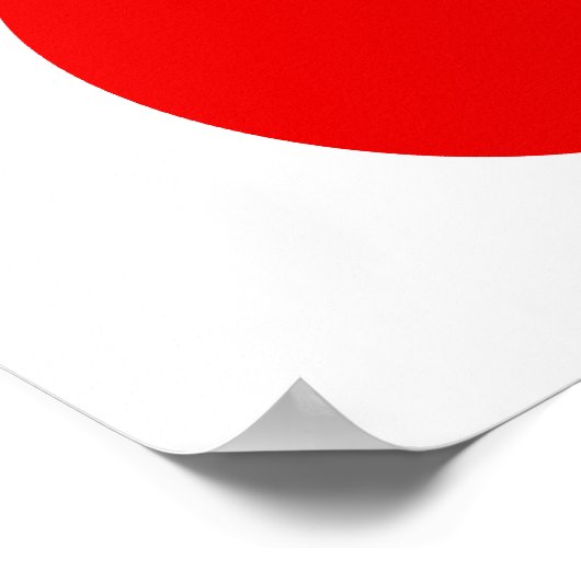 Red Dog Paw Poster (Ecke)