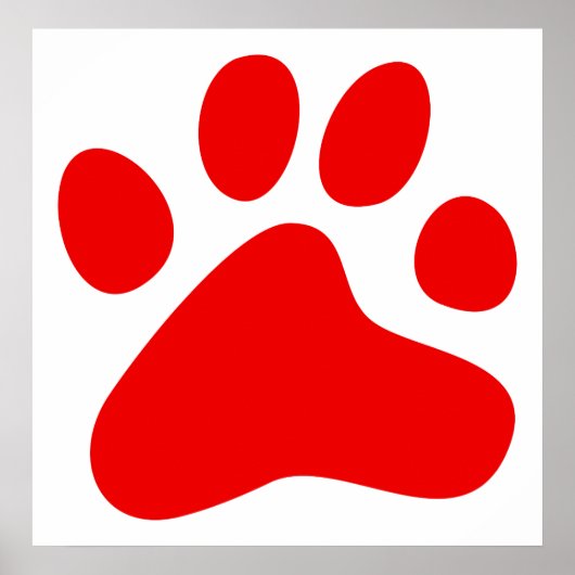 Red Dog Paw Poster (Vorne)