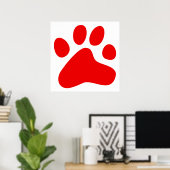 Red Dog Paw Poster (Heimbüro)