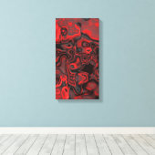 Red Dominant Gemstone Pattern Leinwanddruck (Insitu (Holzboden))