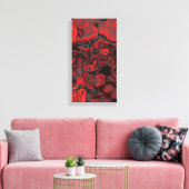 Red Dominant Gemstone Pattern Leinwanddruck (Insitu (Wohnzimmer))