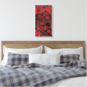 Red Dominant Gemstone Pattern Leinwanddruck (Insitu (Schlafzimmer))