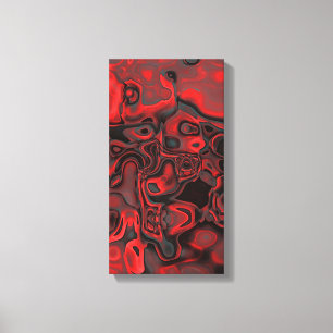 Red Dominant Gemstone Pattern Leinwanddruck