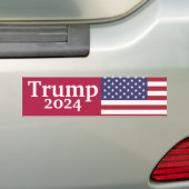 Red Donald Trump 2024 Amerikanische Flagge Autoaufkleber (Auf Auto)