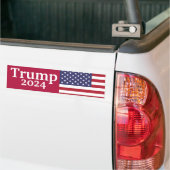 Red Donald Trump 2024 Amerikanische Flagge Autoaufkleber (Auf Lkw)