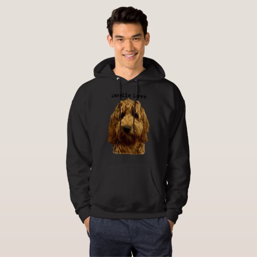 Red Doodle Dog Hoodie (Vorne ganz)