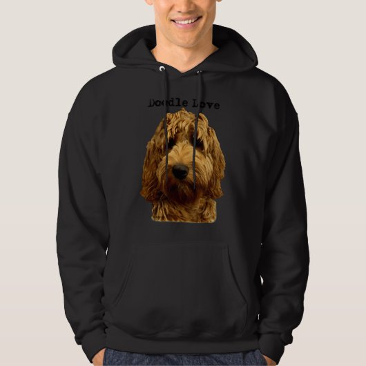 Red Doodle Dog Hoodie (Vorderseite)