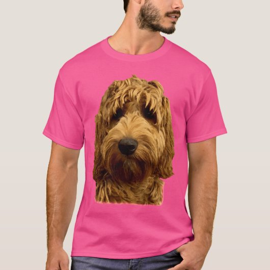 Red Doodle Dog retro T-Shirt (Vorderseite)