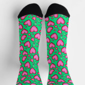 Red Doodle Heart Socks Socken (Oben)