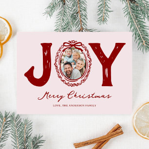 Red Doodle Joy Foto Weihnachten