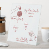 Red Doodle neue Jahre Party Bar Sockelschild (In Situ)