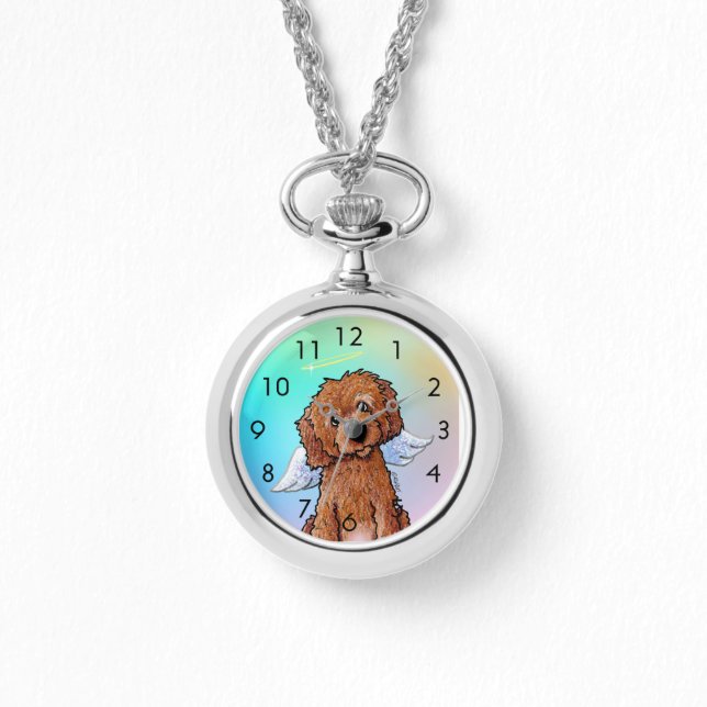 Red DOODLEMOJI Angel Watch Armbanduhr (Vorderseite)