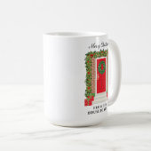 Red Door Garland Wreath House to Yours Kaffeetasse (VorderseiteRechts)