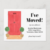 Red Door Ich habe die Ankündigung verschoben Postk (Vorderseite)