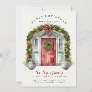 Red Door Neue Zuhause Weihnachtskarte Feiertagskarte