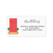 Red Door New Address Adressaufkleber (Vorne)