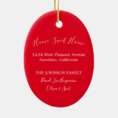 Red Door New Zuhause Keramik Ornament (Hinten)