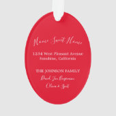 Red Door New Zuhause Ornament (Rückseite)