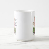 Red Door Potted Trees Wreath Watercolor Kaffeetasse (Mittel)