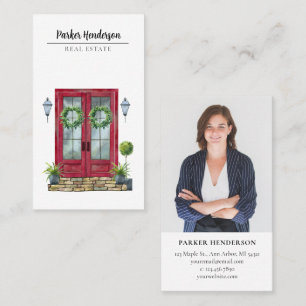 Red Door Real Anwesen Foto Visitenkarte