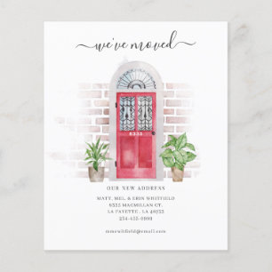 Red Door Wir haben Adressenverschiebung Ankündigun Flyer