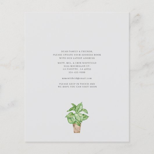 Red Door Wir haben Adressenverschiebung Ankündigun Flyer (Hinten)