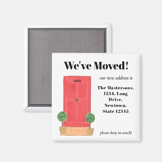 Red Door Wir haben Magnet verschoben (Vorderseite/Rückseite)