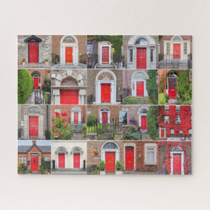 Red Doors Dublin Irland Jigsaw Puzzle