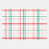 Red Dot and Plaid Christmas Collection Geschenkpapier Set (Vorderseite 3)