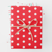 Red Dot and Plaid Christmas Collection Geschenkpapier Set (Beispiel)