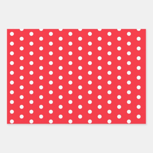 Red Dot and Plaid Christmas Collection Geschenkpapier Set (Vorderseite)