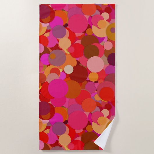 Red Dot Confetti Strandtuch (Vorderseite)