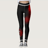 Red Dot Muster mit Namen auf BLACK oder Ihrem Col. Leggings (Vorderseite)
