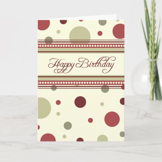 Red Dots Business von der Geburtskarte der Gruppe Karte (Vorderseite)