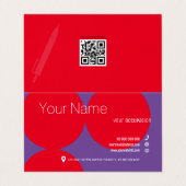 RED DOTS Collection Falted Business Card Visitenkarten (Außenseite Aufgefaltet)