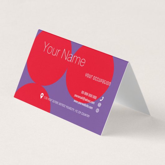 RED DOTS Collection Falted Business Card Visitenkarten (Vorderseite)