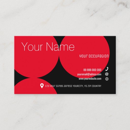 RED DOTS Collection Standard Business Card Visitenkarte (Vorderseite)