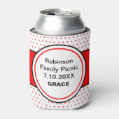 Red Dots Family Picnic Name Dosenkühler (Kanne Vorderseite)