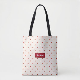 Red Dots Muster Weihnachtstorte Tasche