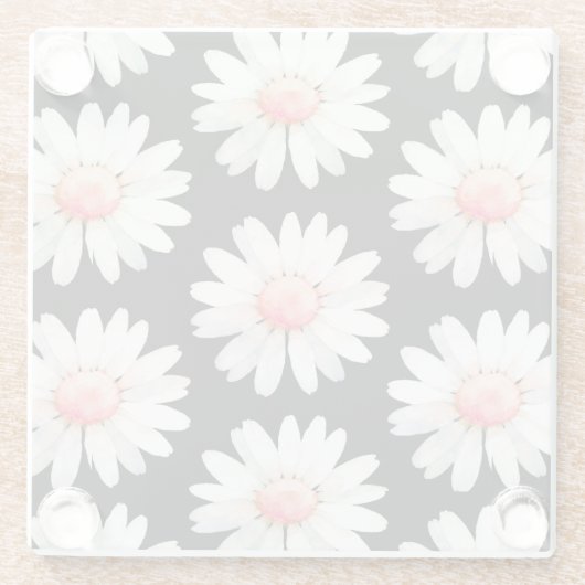 Red Dotted Daisy's Glasuntersetzer (Rückseite)