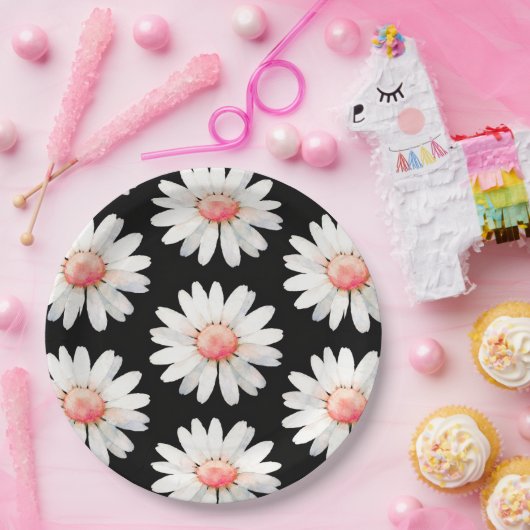 Red Dotted Daisy's Pappteller (Party)