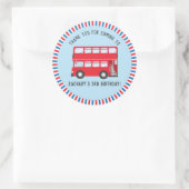 Red Double Deck London Bus Danke Stickers (Tasche)