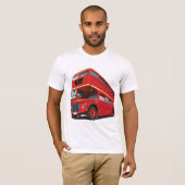 Red Double Decker Bus Mens T - Shirt (Vorne ganz)