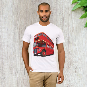Red Double Decker Bus Mens T - Shirt