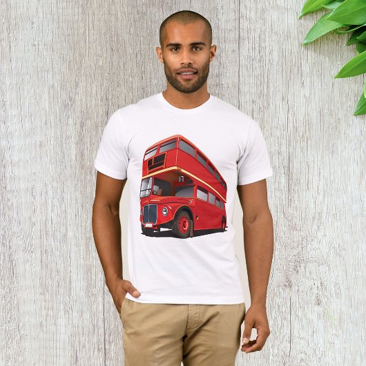 Red Double Decker Bus Mens T - Shirt