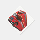 Red Double Decker Bus Paper Napkins Serviette (Ecke)