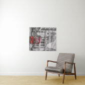 Red Double Decker Bus von London St Paul Cathedral Wandteppich (Beispiel (Horizontal))