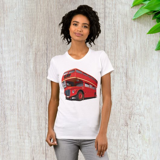 Red Double Decker Bus Womens T - Shirt