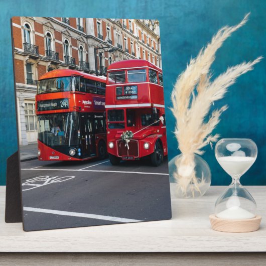 Red Double Decker Buses Fotoplatte (Seite)