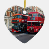 Red Double Decker Buses Keramik Ornament (Vorne)